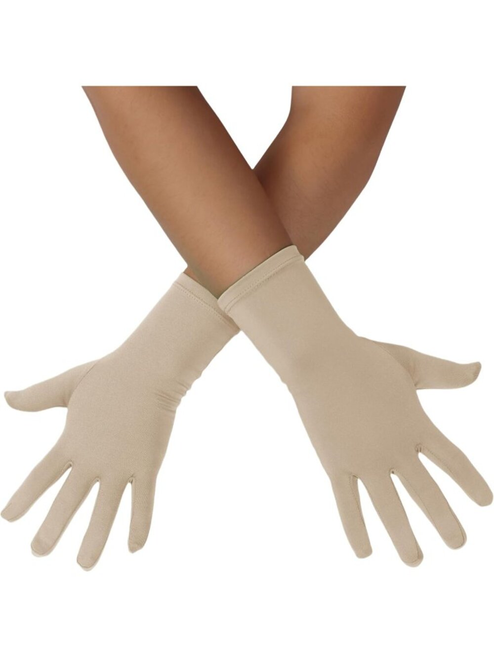 Men's and Women's Nude Length Spandex Stretch Halloween Wedding Prom Gloves